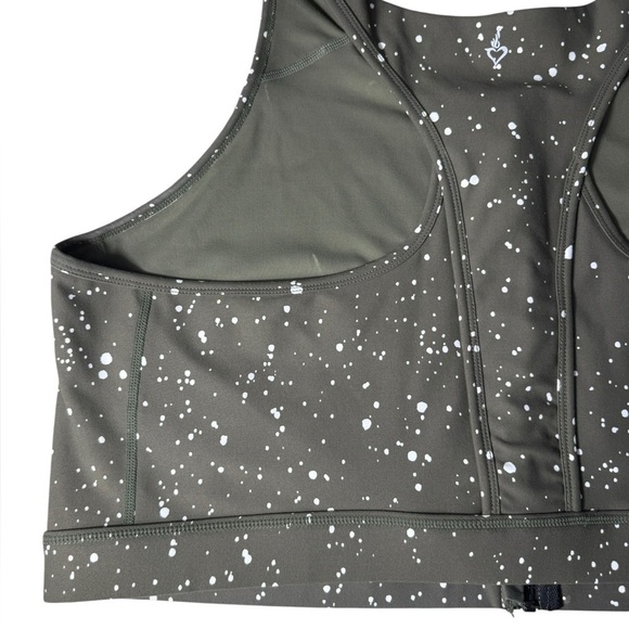 Torrid Camper Low-Impact Wireless Longline Active Sports Bra Size 4 Scatter Dot - Picture 11 of 14